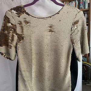Sequin short sleeve top